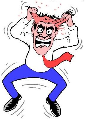 clipart - man pulling hair